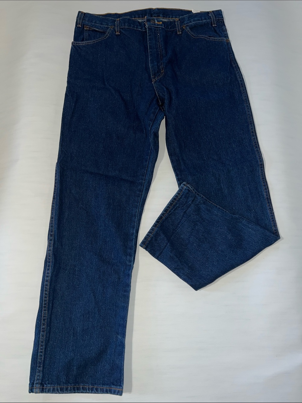 Classic Men's Dark Blue Denim Jeans